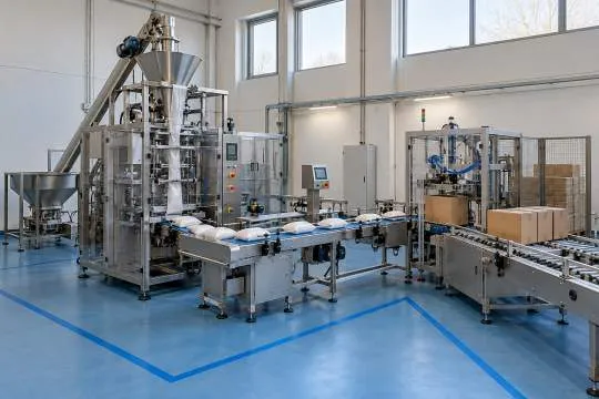 Jak producent maszyn pakujących przeprowadza testy kompletnej linii przed jej odbiorem?